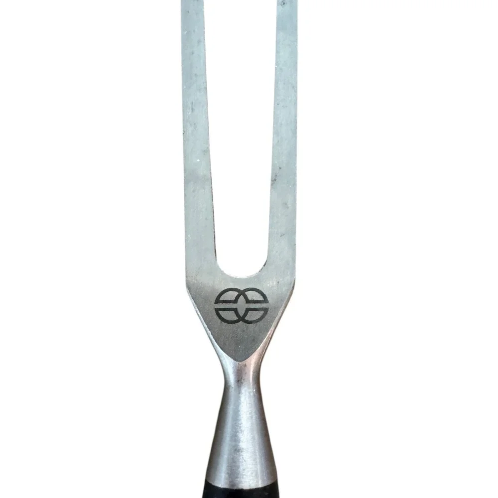 German Steel Carving Fork‎ Black Ergonomic Handle Meat Serving Tool Silver